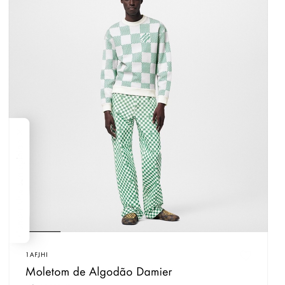 Louis Vuitton White and Green sweater